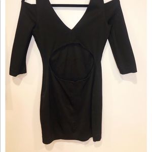 Bebe XS off Shoulder black dress